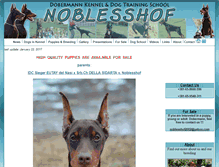 Tablet Screenshot of dobermann-noblesshof.net
